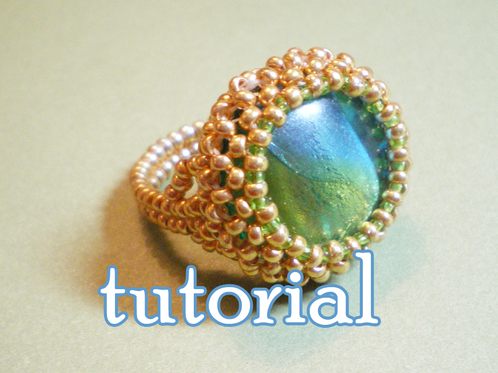 Green Fairy Beaded Cocktail Ring